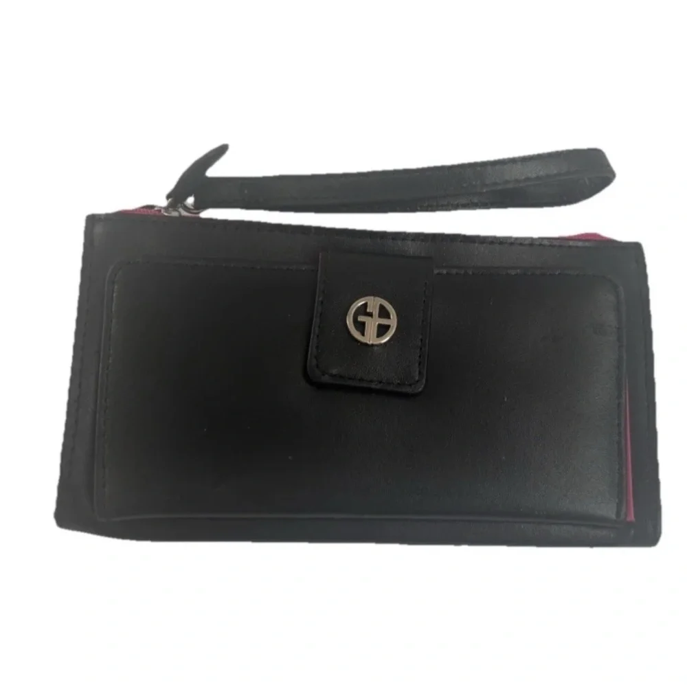Gianni Bernini Wristlet Wallet Black Organizer